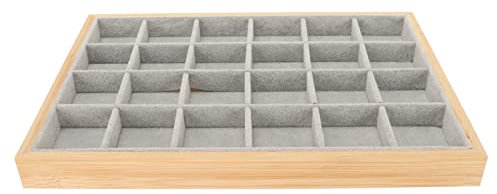 KIMISS Je y Display, Vassoi Portaoggetti per Gioielli Multiuso 24 Griglie Scomparti per Vassoi Inserto per Cassetti Guardaroba Organizzatori di Gioielli per Orecchini Braccialetti
