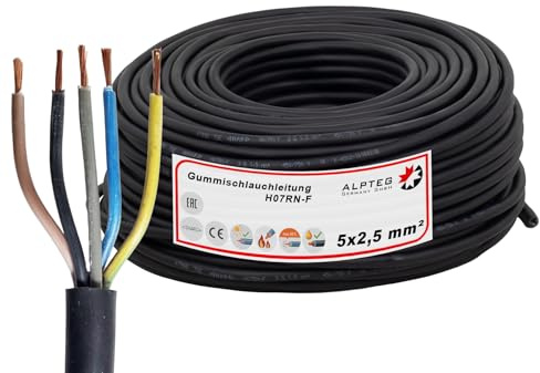 ALPTEG H07RN-F Gummikabel Baustellenkabel (5 x 2,5mm² 50m)