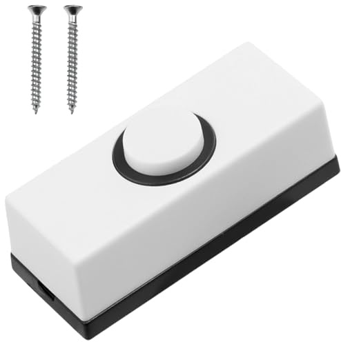 Wired Doorbell Button, Universal Wall Mounted Door Bell Push with 2 Screws Weatherproof Doorbell Push Button Traditional Door Bell Switch for Home Doorbell System Garage Hotel Warehouse Entrance