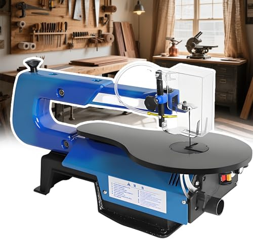 Scie à chantourner à vitesse variable, moteur 180 W avec 550–1600 tr/min, capacité de coupe de 50 mm, idéale pour les projets de travail du bois et les artisans
