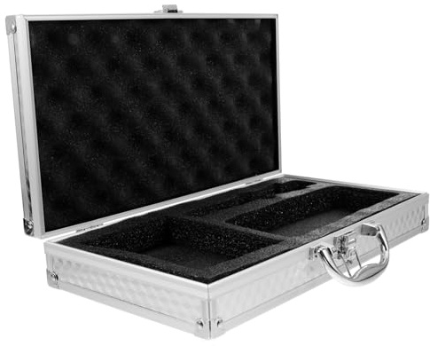 LALADEFIEE Robustes Soundkartengehäuse aus Aluminiumlegierung mit Polsterschaum Tragbare Mikrofonbox für Outdoor Einsatz Schützend gegen Kratzer und Flecken Wiederverwendbar