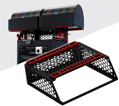BIQU Panda Perch AMS Adatto a stampante 3D Bambu-Lab P1S P1P X1C X1E | Supporto e Design a Nido d'ape Espandibile Sui lati Che Offre Spazio per 2 AMS/AMS 2 Pro, Impilamento AMS Salvaspazio