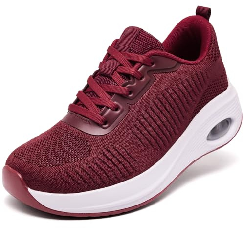 Zcbstl Wide Fit Womens Orthopedic Trainers Breathable Lightweight Sneakers | Arch Support Memory Foam Running Shoes