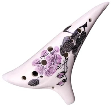 Ocarina Alto Strumento, Chiave in argilla 12 fori Alto AC Ocarina Purple Peach 18x9 cm