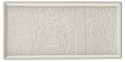 Mason Cash in The Forest Platter 30cm | Embossed Stoneware Serving Plate with Raised Woodland Design, Ideal for Cheese, Cold Meats & Sharing Dishes
