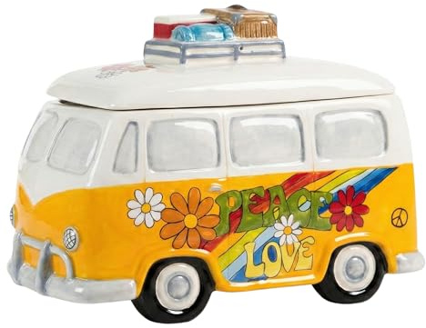 Blue Sky Ceramics Love Van - Tarro para galletas, multicolor