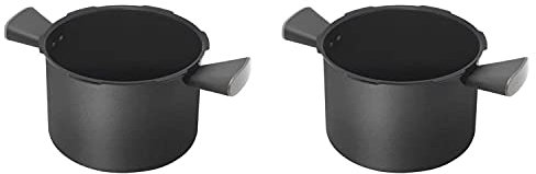 Moulinex XA605011 - Juego de 2 cubetas antiadherentes y mango para cocina programable Cookeo (6 L)