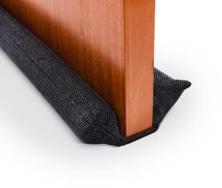 Zugluftstopper für Türen und Fenster. Wiederverwendbarer und waschbarer Doppel-Zugluftstopper, Akustische Isolierung, Kälte, Wind, Licht, Staub, Pollen, Insekten. Einstellbar 80–90 cm.