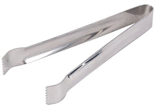 Garden Of Arts Juego de 2 pinzas de hielo de acero inoxidable de 6 pulgadas de largo con buenos puntos en ambos lados para sostener firmemente el cubo de hielo