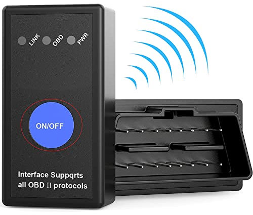 NK Strumento Autodiagnosi OBD Code Lettore - per Auto, Interruttore ON/off, Rilevatore di Problemi, Facile da Installare e Utilizzare, Bluetooth 4.0 (Compatibile con Android e iOS)