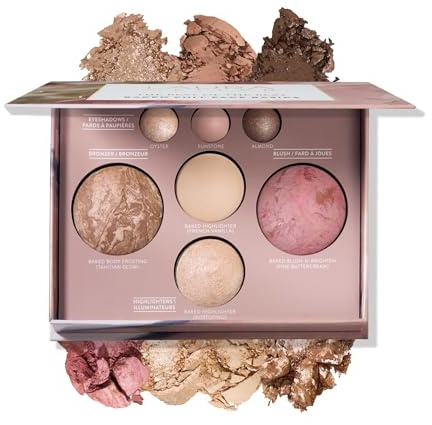 LAURA GELLER NEW YORK Best of the Best Baked Palette – 7-in-1 Full Face Palette – Bronzer, Blush, 2 Highlighters & 3 Eyeshadows – Crease-Proof, Handmade in Italy – Travel-Friendly