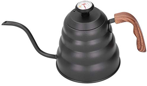 Schwanenhals-Wasserkocher 1,2 L Edelstahl-Tee-Kaffee-Wasserkocher mit Thermometer Schwanenhals-Ausguss Zum Übergießen der Kaffeekanne