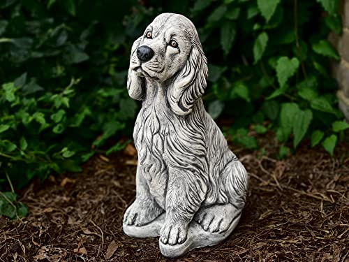 Große Cocker Spaniel Statue Springer Spaniel Gedenkstein Spaniel Figur Betonhund Statue Gartendekoration benutzerdefinierte Hundefigur Spaniel Figur Stein Hund Skulptur Stein Garten Spaniel Hof Kunst
