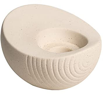 Kerzenhalter, Ständer Kerzen, 2er Set Kerzenständer, Keramik Kerzenleuchter, für Hochzeit Tischdeko Weihnachten Advent Wohnzimmer Deko-Nicht-gerade Weiss-2 Stücke