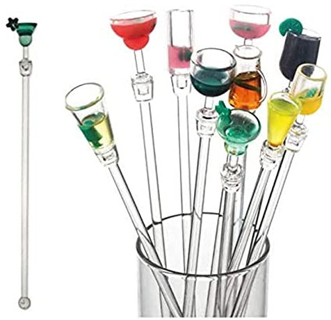 eKsdf 10 Stück Cocktailrührer aus Acryl 23cm bunt Cocktailstäbchen Cocktailspieße Getränke Mischlöffel Rührstab für Party Bar Café Restaurant (Cocktailstäbchen)