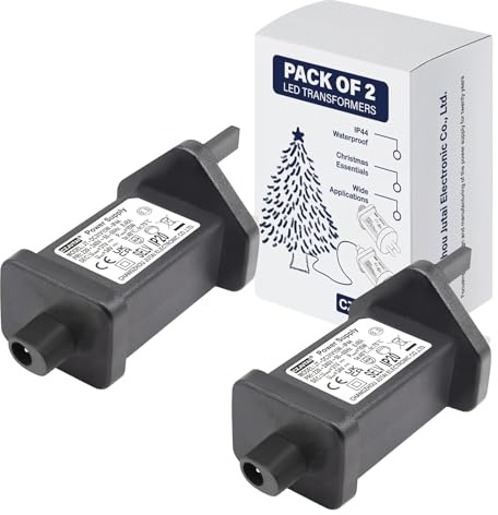 Pack of 2 31V 15W String Lights Indoor-Outdoor Power Adapter for CZJUTAI JT-DC-31V15W /12W /9W /7.2W /6W Christmas Lighting, DC Plug(Single-mode) 31V15W