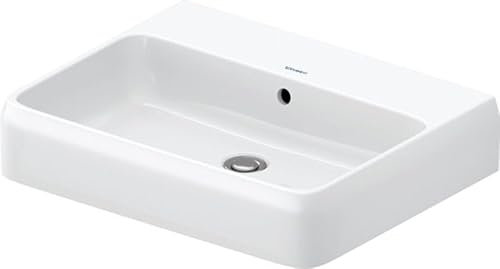 Duravit Qatego Aufsatzwaschtisch, 600x470mm, mit Überlauf, Unterseite geschliffen und glasiert, 2382602028, Farbe: Weiß