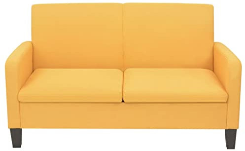 KTHLBRH 2-Sitzersofa 135 x 65 x76 cm Gelb Wohnzimmersofa Büro-Sofa Schlafzimmersofa Lounge-Sofa fürs Wohnzimmer,Schlafzimmer,Gästezimmer