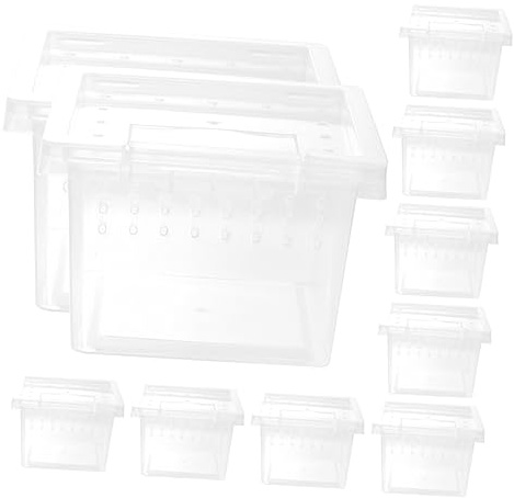 POPETPOP 20stücke Reptilien Fütterungsbox Transparente Zuchtbox Für Reptilien Und Insekten Stabil Belüftet Leicht Zu Reinigen Geeignet Für Eidechsen Spinnen Frösche Und Mehr