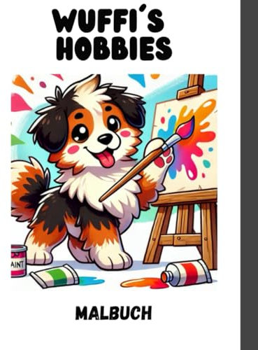 Wuffi´s Hobbies - Malbuch für Kinder ab 6 Jahren, Malvorlagen mit 40 süßen Hunden