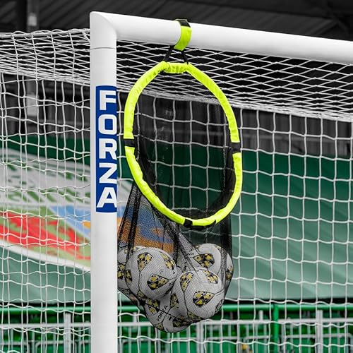 FORZA Football Target Net & Ball Bag | 2-in-1 Ball Storage & Goal Target for Football Training – 10 Ball Capacity - Durable & Easy to Attach