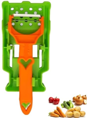 3-in-1-Schäler, multifunktionaler Einzelklingen-Schäler, Zitronenpresse, Spiral-Kartoffelschäler, Edelstahl, ultrascharf, for Julienne und Gemüse, Multi-Schäler-Werkzeug-Set, for die Küche, Schneiden