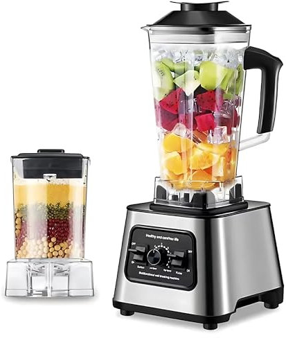 Macchina per rompere muri completamente automatica da 2,5 litri, tritaghiaccio da cucina due in uno da 6000 W, frullatore spremiagrumi, con funzione di pulizia con un clic e 4 lame in acciaio