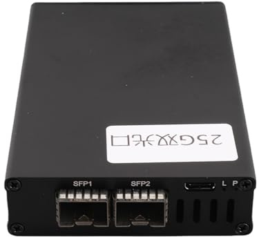 Tarjeta de Red 25G, Tarjeta de Red USB4 de Aleación de Aluminio de Transmisión de Alta Velocidad para OS X, para Tarjeta de Red SFP, con Tarjeta de Red SFP, Enchufe y Juego