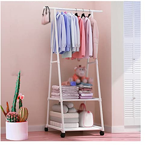 CCKUHN Vertikale Garderobe, Garderobenständer, für den Haushalt, Kleiner Kleiderbügel, für den Schlafzimmerboden, kleine Garderobe, Wohnzimmer, Flaschenzug, multifunktionaler Kleiderständ