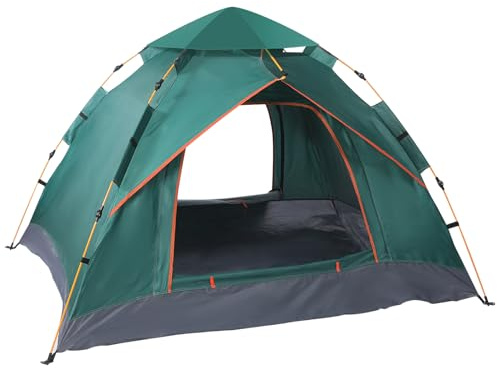Pamatio Camping Tent, Automatic 2 Man Instant Pop Up Tent, Windproof, for Outdoor Camping, Hiking, Beach, Foldable, Lightweight, with Carry Bag