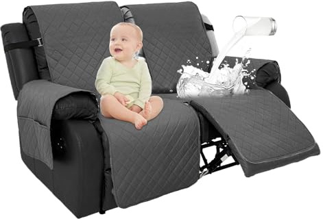 Covers for Sofas and Armchairs - Recliner Sofa Protector Furniture Protector 2 Seat, Armchair Slipcovers, Super Soft Sofa Slipcover, Armchair Covers for Recliner with Adjustable Tightening Straps