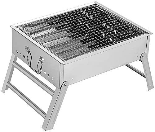 Barbecue da Esterno, Barbecue Fai da Te, Barbecue da Esterno, Barbecue da Campeggio, griglia a carbonella, per 1-2 Persone, più Piccolo (Dimensioni: Stile 1) (Argento Stile 1)