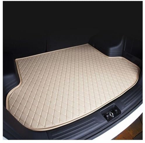 AYBEN Auto Leder Kofferraummatten, Für OPEL Insignia Sport Tourer 2008-2016 Kombi Langlebiges Wasserdicht Kratzfest Kofferraumwanne Schutzmatte, Innenraum ZubehöR,D Beige