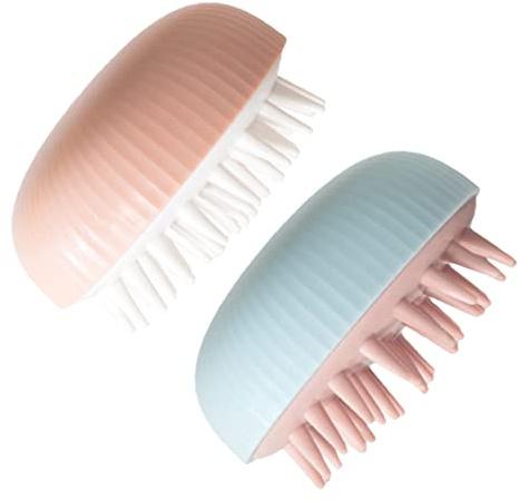 WOFASHPURET 2 Piezas Cepillo para Champú de Silicona Cepillo para Masaje de Cabeza para Lavar el Pelo y Masajear el Cabelludo