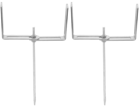 Veemoon 2pcs Downspout Bracket Iron Heavy Duty Rain Gutter Support Pipe Holder for Garden Landscape Drainage Adjustable