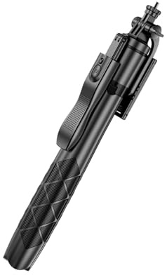 Treppiede ricaricabile per selfie con manico ergonomico compatibile con la maggior parte dei dispositivi mobili Treppiede pieghevole in alluminio per selfie stick