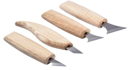 Mikikit Kit Profesional de Formones de Mano para Tallar Madera con Cabezal de Aleación de Cromo Vanadio Mango de Madera Pulida Herramientas Duraderas para Carpintería y Bricolaje para