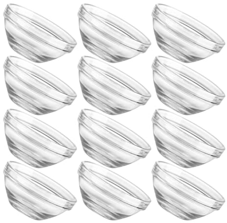 Uonlytech 12 pezzi Ciotole in Vetro Trasparente Piccole per Gelato e Salse Design e Spesso per Cucina e Servire Snack