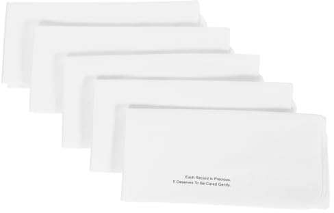 SOIMISS 5pcs CD Cleaning Cloth Microfiber Record Cleaner for Vinyl and Disc Maintenance, Anti-static White Wipes for Screens, Glasses, and Optical Devices
