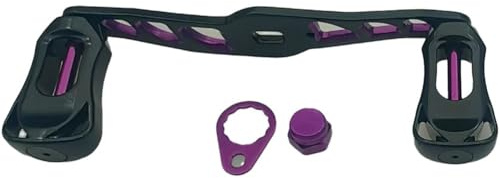 Kivivaka Aluminium-Legierung, Baitcast-Rolle, Griffknauf, 105 mm verlängerte Kurbel, 8 x 5 mm Schaft, Angelrolle, Teile, Reparatur, DIY, Violett