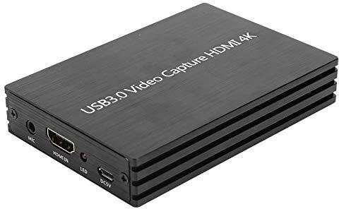 Yosoo Health Gear Carte de en Alliage d'aluminium Vidéo USB 3.0 Entrée 4K 1080P 60 Hz Boucle de Sortie Pilote Boîte d'enregistrement pour la Diffusion en Direct de Jeux en Streaming
