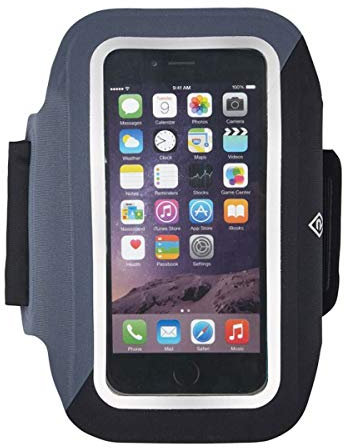Ronhill Phone Armband - Black/Charcoal, O/Small
