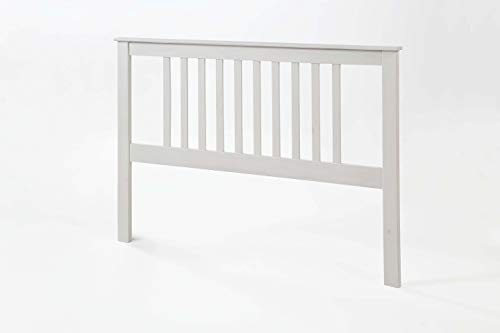 Dogar Moblit Cabecero de Pino Macizo para Cama con Somier de 135cm Color Blanco Translucido Serie Alme Medidas (100x145x2) cm (Alto-Ancho_Fondo) Requiere Montaje