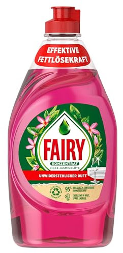 Fairy Detergente ultra concentrato rosa Jasmine 450 ML con formula efficace per stoviglie perfettamente pulite, impressionante potere sgrassante