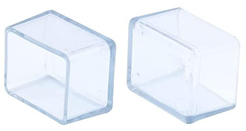 Flyshop 12 tappi per gambe per sedie in PVC, antigraffio, rettangolari, per sedie, da tavolo, 30 x 40 mm (3,0 x 4,0 cm) trasparenti