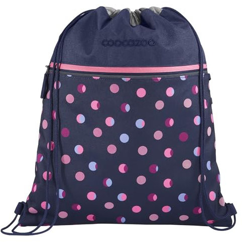 coocazoo Turnbeutel „Reflective Moons”, lila, mit Reißverschlussfach und Kordelzug, reflektierende Elemente, Schlaufen zur Befestigung am Schulrucksack, 10 Liter, ab der 3. Klasse