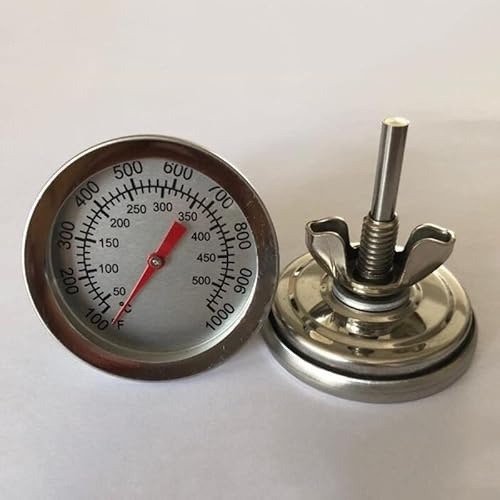 Grill-Thermometer,Edelstahl 50-400 Grad für Barbecue-Ofen-Grill，Räucher-Ofen