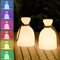 FUYO 2 lámparas LED para exteriores, portátiles, inalámbricas, regulables, con batería, lámpara de mesa con RGB colores, recargable, perfecta para exteriores, barbacoa, jardín, bar, terraza