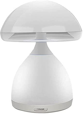 GC GLOBALCOMMERCE Lampada da Notte Colorata a Forma di Fungo LED Senza Fili da Comodino e da Tavolo con 7 Colori per Cromoterapia