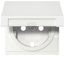 Gira 494203 Abdeckung für SCHUKO-Steckdose 16 A 250 V~ mit Klappdeckel und Shutter System 55 Reinweiß glänzend